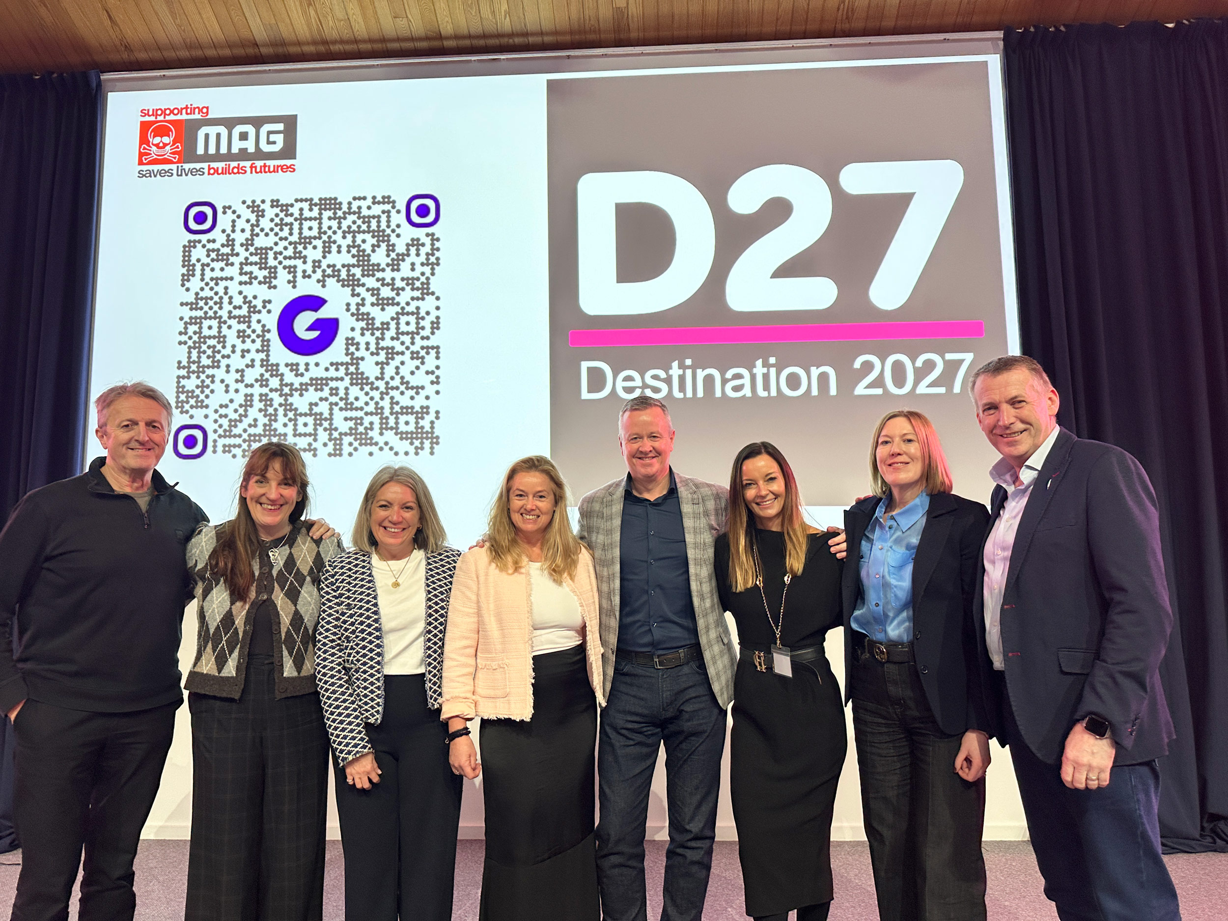 People on stage at Destination 2027