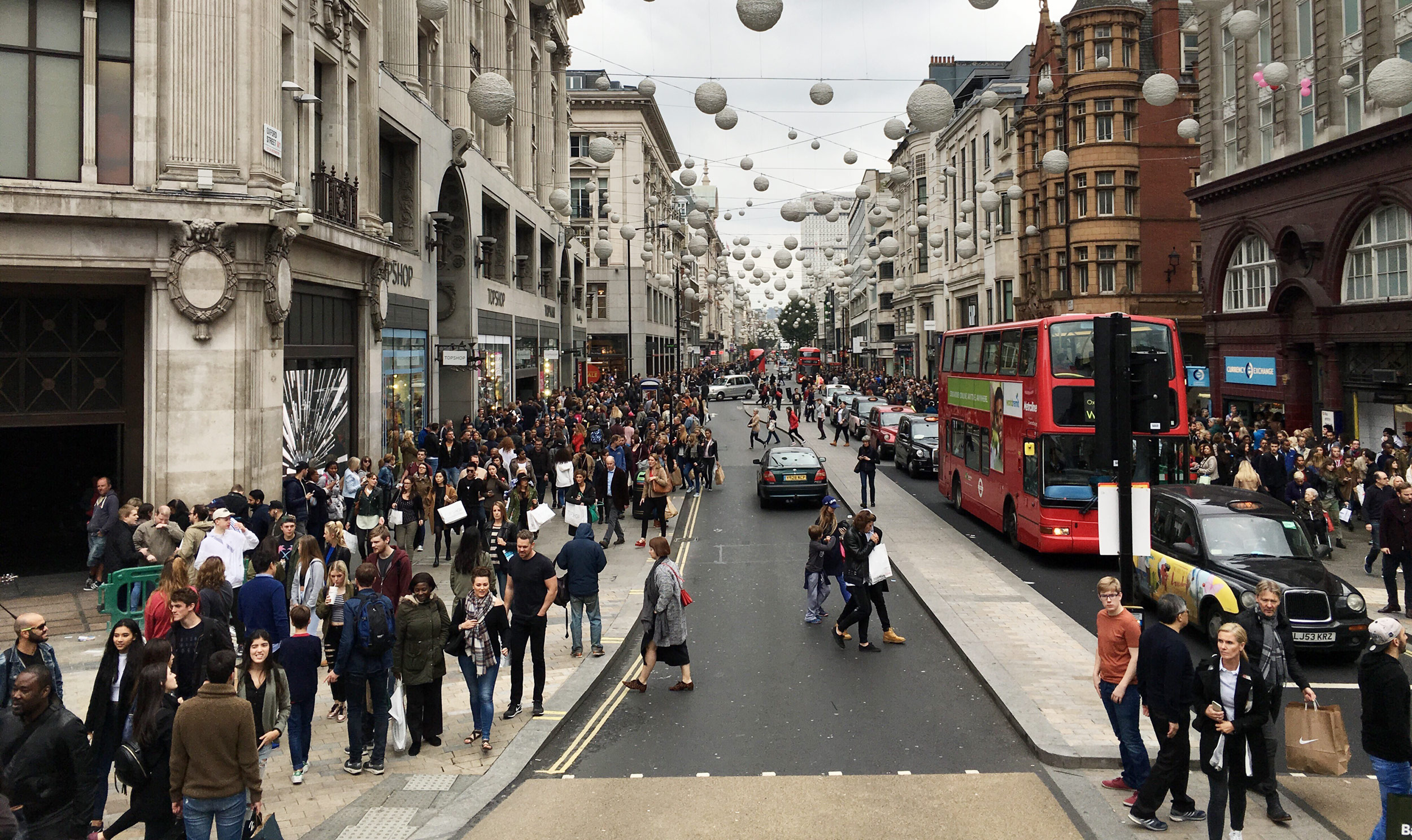 People walking on street in city London